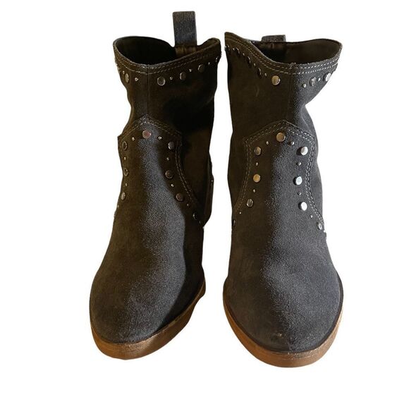 NWOT Dolce Vita Tobin Studded Ankle Bootie 6.5 Suede Boho Western Cowgirl Boots - Picture 1 of 9